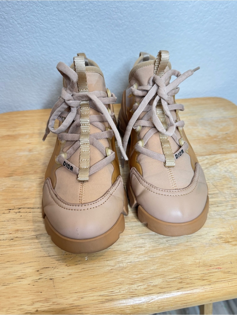 Christian Dior Nude Beige Sneakers EU 36.5 Designer Athleisure Shoes Trainers - Picture 5 of 9